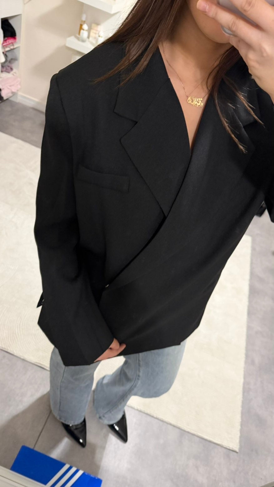 Blazer Noir Asymétrique