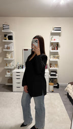 Blazer Noir Asymétrique