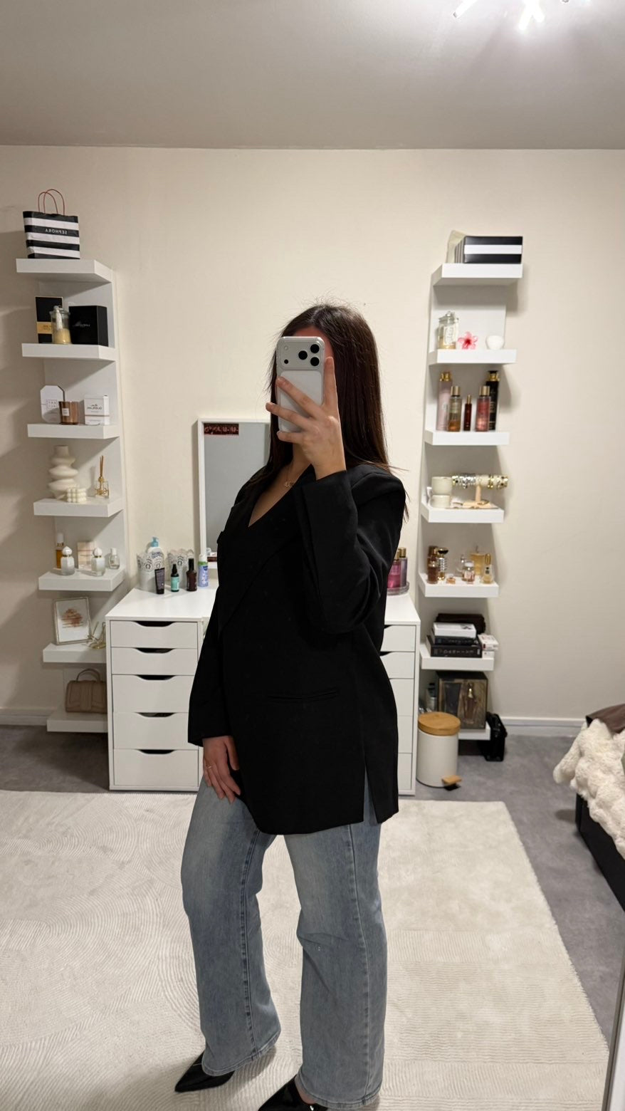 Blazer Noir Asymétrique